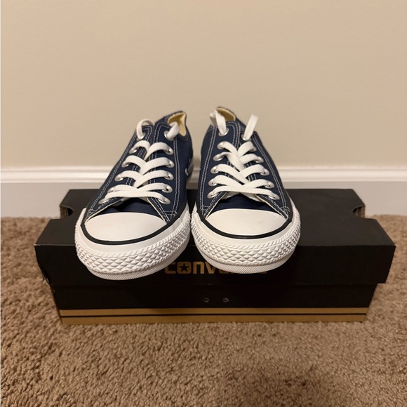 Converse Navy Blue All Star Sneakers, Size 7 - Picture 2 of 6
